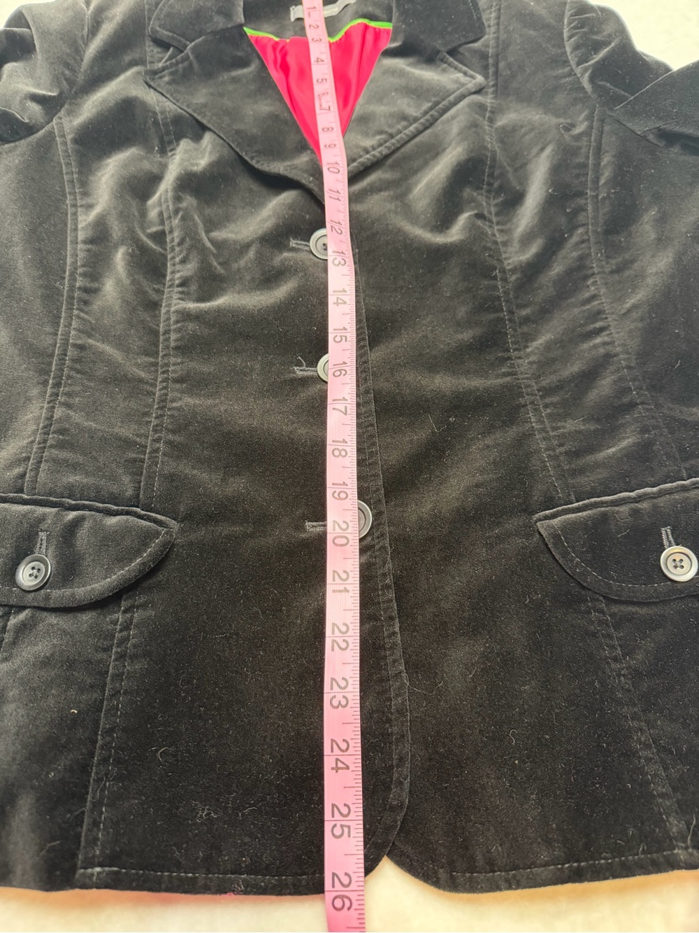 Vintage Y2K Liz Claiborne Black Cotton Velvet Blazer 14 Dark Academia Equestrian - Picture 9 of 15